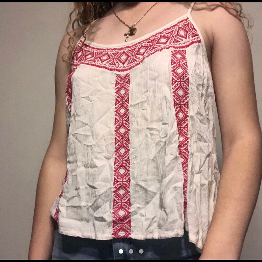 Super white & pink tank top from target.